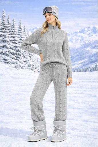 CALCA LEILA TRICOT CINZA MESCLA PRINCIPAL